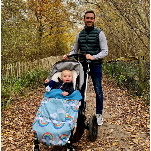 BundleBean - GO Multi-use Waterproof Footmuff (Rainbow) - Use as Pushchair, Carrier, 1