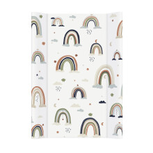 Rotho Babydesign Wedge Changing Pad, 0+ Months, Boho Rainbow, 70 x 50 cm white,
