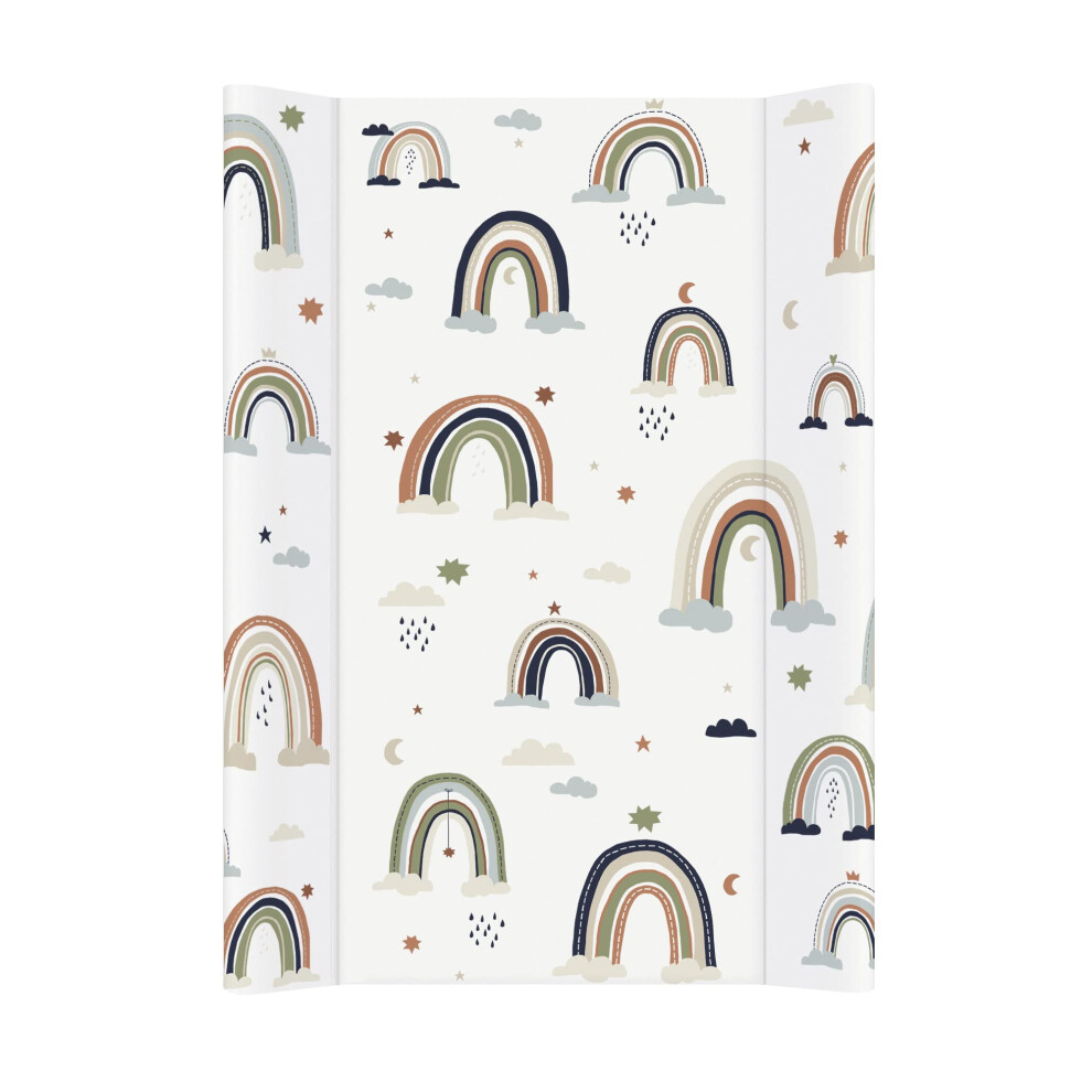Wedge Changing Pad, 0+ Months, Boho Rainbow, 70 X 50 Cm White Rotho Babydesign