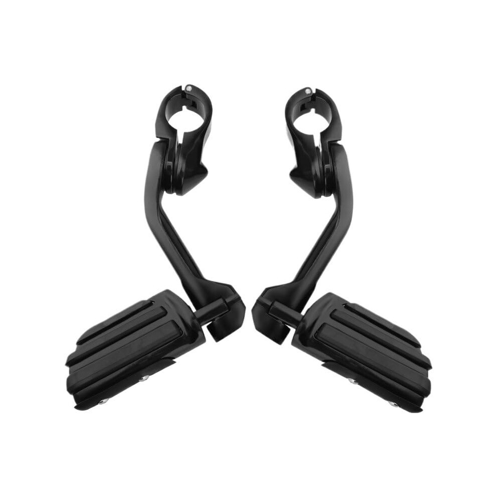 Motorcycle Foot Pegs 32Mm Mount Antislip Footrest Highway Riding For Harley And Yamaha Black 9382693551719