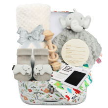Baby Boy Girl Gifts Newborn: 9 PCS Personalised Baby Gift Box Essentials Including