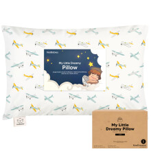 KeaBabies Toddler Pillow with Pillowcase, Jumbo - Soft Organic Cotton Toddler Pillow for Sleeping - Machine Washable - Perfect for Travel, Bed Set
