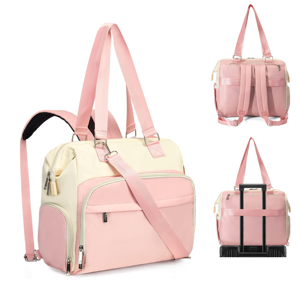 Diaper Bag Tote,Large Travel Diaper Tote For Mom And Dad,Multifunction Baby Fexkean