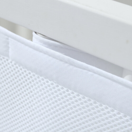 AiRoya Premium Mesh Cot Bumper for 2-Sided Solid End Cots, Double Layers Air Mesh 2