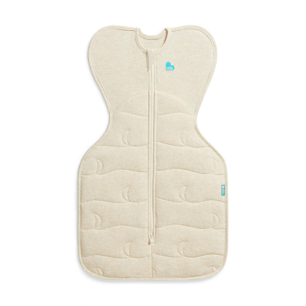 Love To Dream Swaddle Up, Small 3.5-6 Kg - Oatmeal, Snug Fit, Supports Healthy
