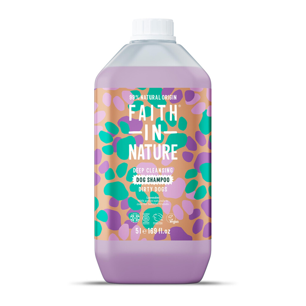 Faith In Nature Natural Lavender Dog Shampoo, Vegan & Cruelty Free, No Sls,Silicones