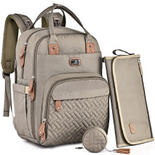 Dikaslon Baby Changing Bag Backpack, Large Baby Bag for Mum and Dad with 19 Pockets,
