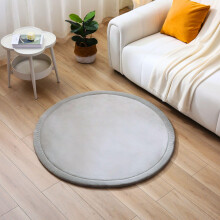 Premium Large Coral Velvet Baby Play Mat Ø120 cm, Grey – High-Density Memory Foam