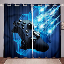 Homewish Teens Game Boys Curtains for Bedroom 46" Wx54 L Video Games Kids 30%-50%