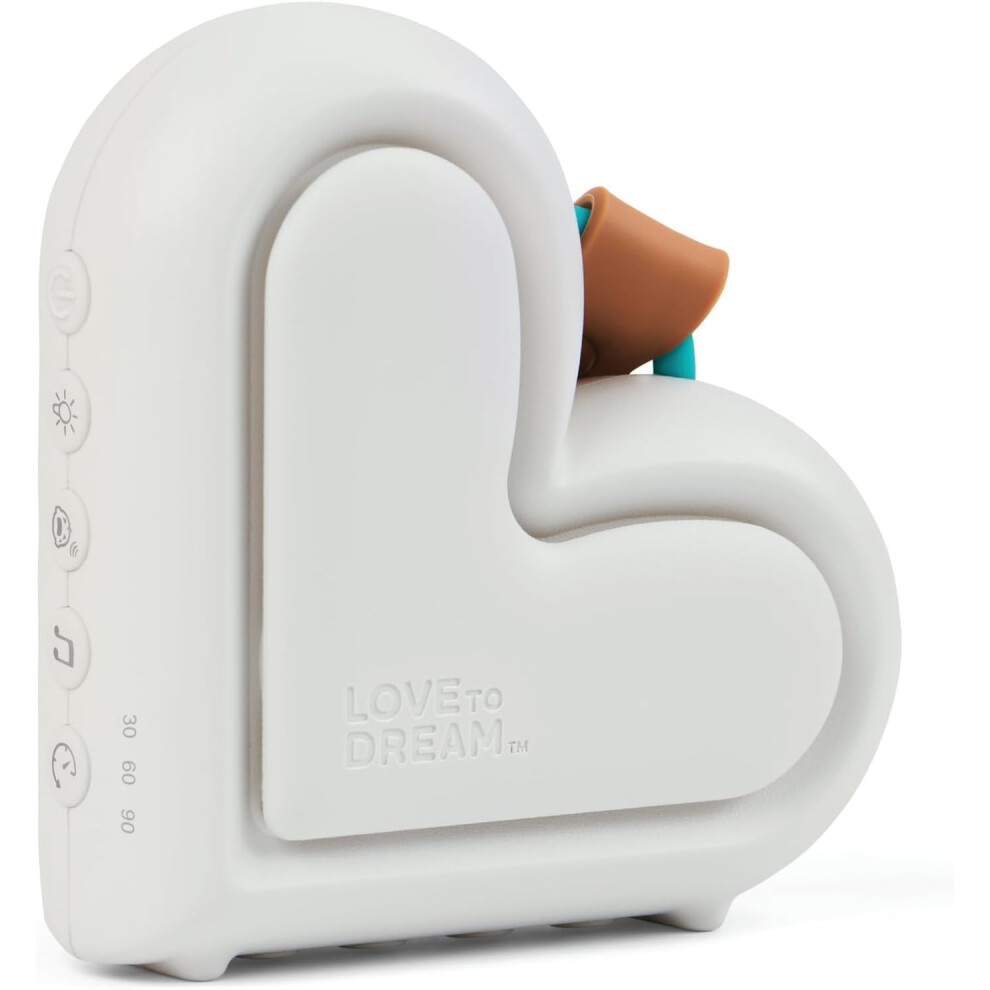 Portable Baby Sleep Machine - Sleeping & Relaxing Sound Therapy, 9 Soothing Infant Sounds, Noises & Lullabies With Night White/Light Love To Dream