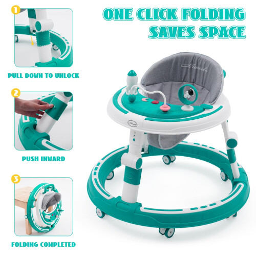Forroby 3 in 1 Baby Walker,Height Adjustable,Multi 2