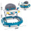 2-in-1 Foldable Baby Walker & Rocker - Multifunctional Walker with 4 Adjustable 6