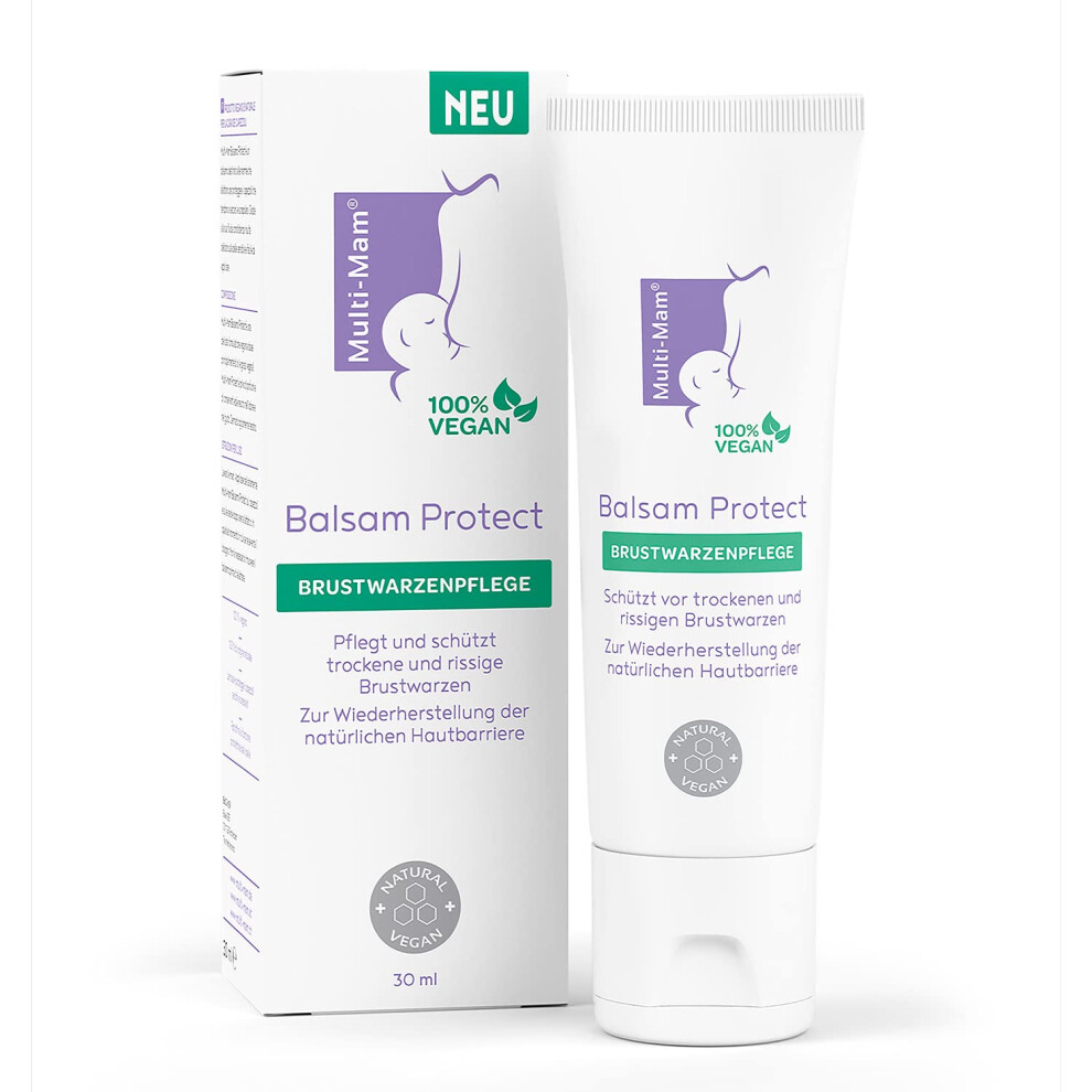 Multi-Mam Cream Balm Nipple Protect Nipples From Breastfeeding, Soothes Irritated And Cracked Nipples, Use Before And After Breastfeeding, 30 Ml Tube