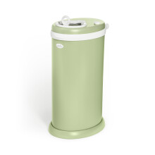 Ubbi Stainless Steel Nappy Bin, Odour Locking, No Special Bag Required, Award-Winning Diaper Pail, Cassette Free Disposal System, Lilypad
