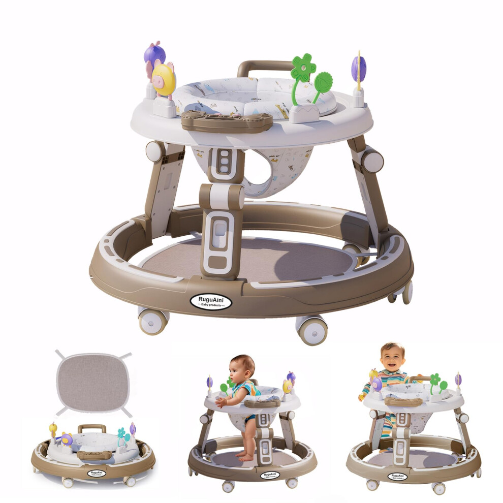 Ruguaini 360 Rotating Seat Baby Walkers For 6-24 Month Babies,Music Toddler Push