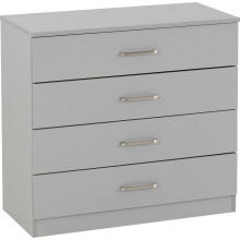 Seconique Dakota 4 Drawer Chest in Light Grey
