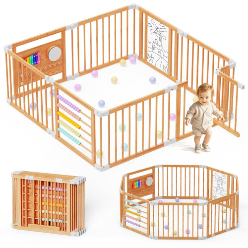 Meulbaty Baby Playpen - Adjustable Size & Shape Fo