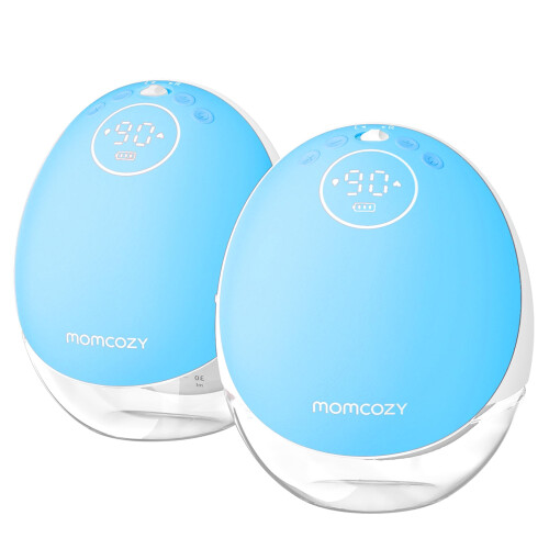 Momcozy Mobile Flow Breast Pump, App Controlled with Multi-Modes, 2 Count, Sky Blue
