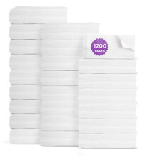 Disposable Dry Wipes for Adults & Baby - 1200 Count (40 Pack Case) - Gentle &