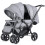 Gymax GYMAX Double Seat Stroller with Adjustable Push Handle, Detachable Canopy and Foot 1