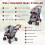 Gymax GYMAX Double Seat Stroller with Adjustable Push Handle, Detachable Canopy and Foot 6