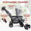 Gymax GYMAX Double Seat Stroller with Adjustable Push Handle, Detachable Canopy and Foot 2