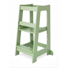 Stepup Baby Toddler Tower with Adjustable Step, Green Montessori-Inspired Toddler