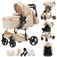 Shineey Stroller 3 in 1 Travel System Aluminium Frame High Landscape Combined