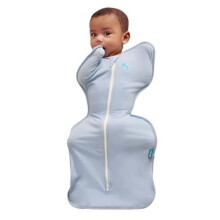 Love To Dream Swaddle UP, Medium 6-8.5 kg - Soft Blue, Snug Fit, Supports Healthy