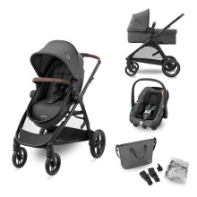 Maxi-Cosi Zelia S Trio 3-in-1 Prams Travel System, 0-4 Years, Up to 22 kg, Foldable,
