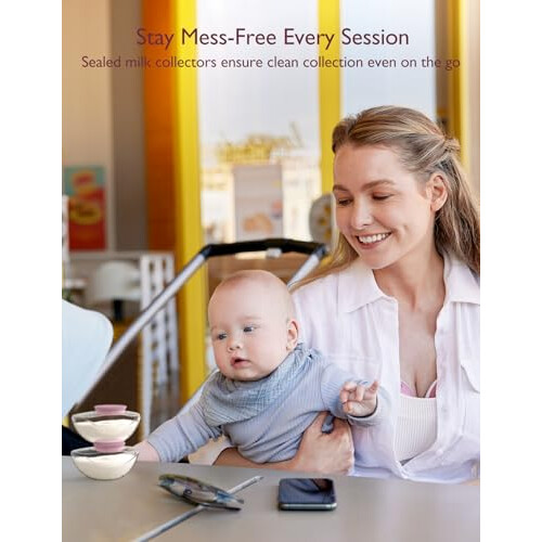 Momcozy Mobile Flow Breast Pump, App Controlled with Multi-Modes, 2 Count, Sky Blue 1