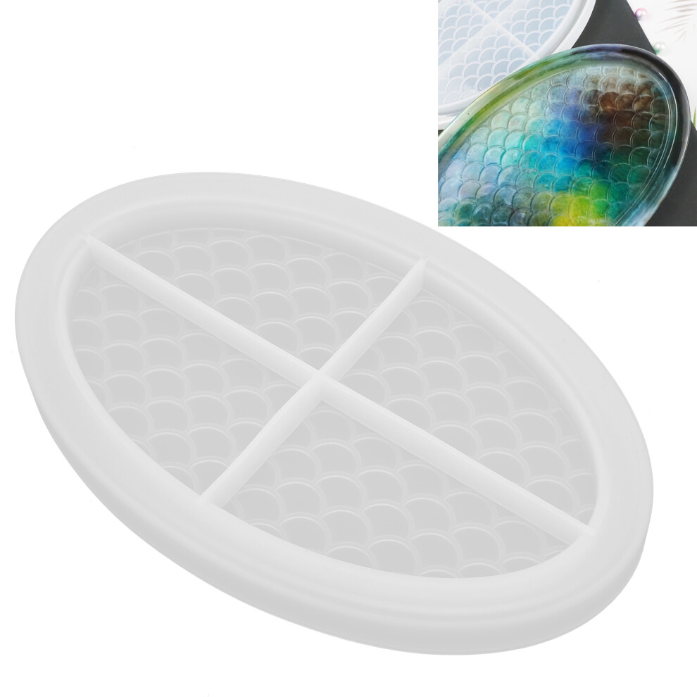 Resin Fish Scale Mold for DIY Jewelry Dishes Soft Flexible Reusable Tray Mold