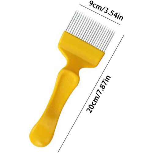 Stainless Steel Beekeeping Uncapping Fork Honey Harvesting Tool with Ergonomic Plastic Handle 2