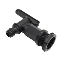 2pcs 3/4 Inch Water Barrel Tap Rain Barrel Spigot Durable LeakProof Plastic Faucet for Garden Tank