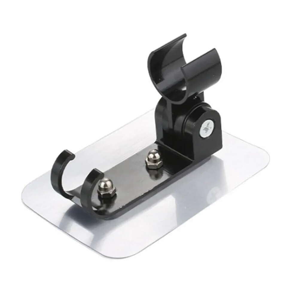 Hand Shower Holder Adjustable Aluminum Punch Wall Mounted Bracket For G1/2 Type Handheld Showers Black 9187378569016