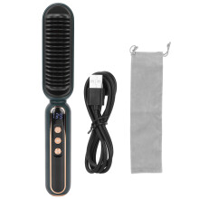 Perie de păr fără fir cu placă de protecție rezistentă la căldură, reîncărcabilă prin USB, pentru rezultate de calitate salon acasă sau