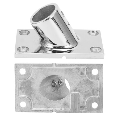 Base de fixation rectangulaire pour main courante de bateau, angle de 60, 22 mm 2
