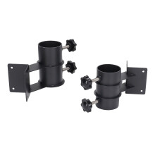 2Pcs Heavy Duty Steel Patio Umbrella Holder with Secure Windproof Deck Mount for Outdoor Balconies