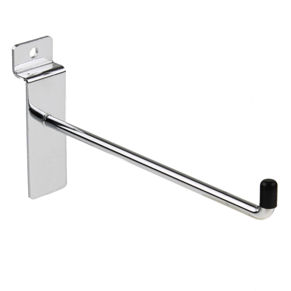 50X 12" Hooks 12 Inch Slatwall Slat Board Hooks Accessory Single Prong Shop Retail Display 620449807567