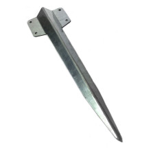 Indoor Outdoors Hard Ground Heavy Duty Straight Railway Sleeper Bracket with Stake - Extra Strong Steel Brackets for Planters, Retaining Walls, Garden