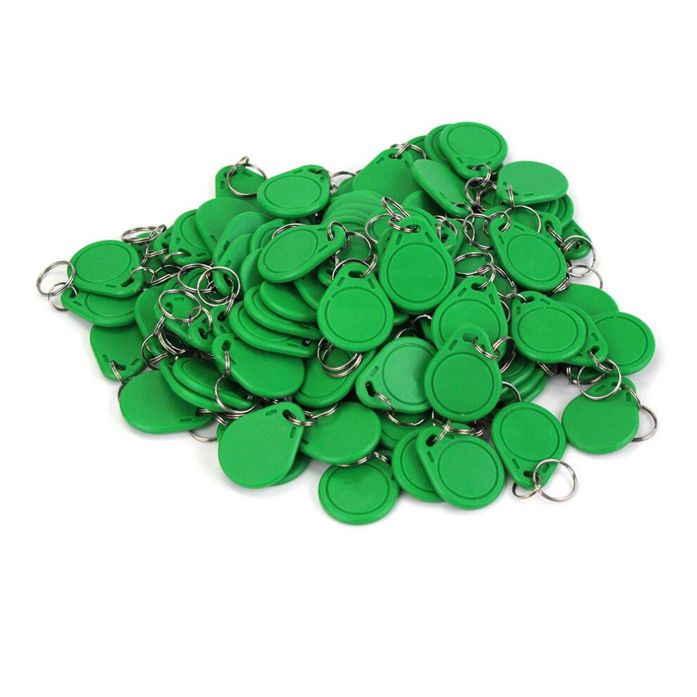 Obo Hands (Pack Of 100) Waterproof Abs 13.56Mhz Iso14443a Mf Classic 1K Nfc Rfid Token,Rfid Keyfob,Rfid Tag (Green) 737353860455