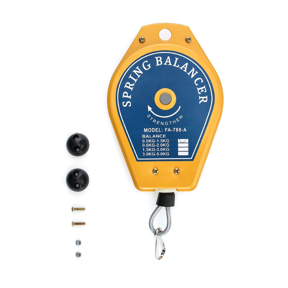 Qwork? Spring Balancer, 0.5-1.5Kg Retractable Hanging Tool Holder Hanger For Assembly Line 734900612031