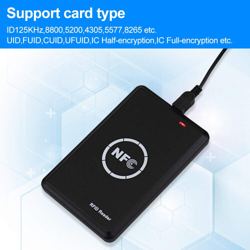 KDL RFID NFC Duplicator ID/IC Card Reader Writer Encrypted Decoder USB Copier with 125KHz/13.56MHz Dual Frequency Writable Key fobs 2