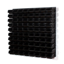 Set of 84 Wall Shelving Units 80 x Black