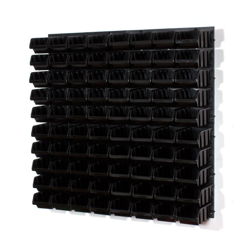 Prosperplast Set of 84 Wall Shelving Units 80 x Black