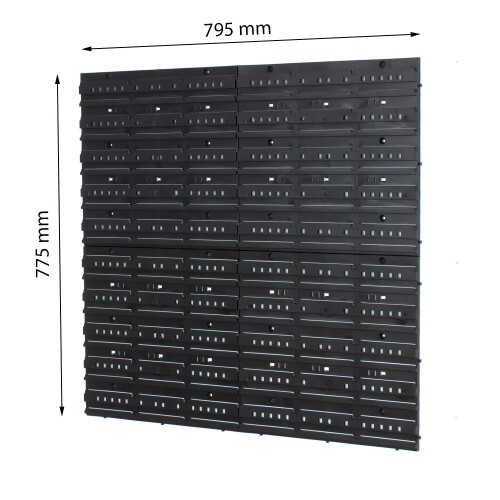 Prosperplast Set of 84 Wall Shelving Units 80 x Black 2