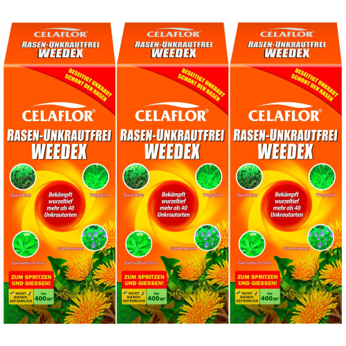 Celaflor Weedex weed killer, 3 x 400 ml