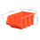 Prosperplast 48 orange S size and 36 orange M size storage bins with wall mounted panel 4