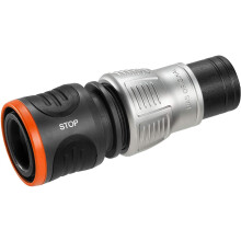 Conector stop Premium 1/2" - 5/8" Conexi?n: Manguera 13 mm (1/2") y 15 mm (5/8") A granel