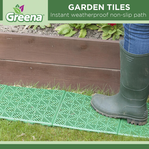 Greena Garden Tiles - 5 Pack - Creates a path that stops gardens getting churned up! 2